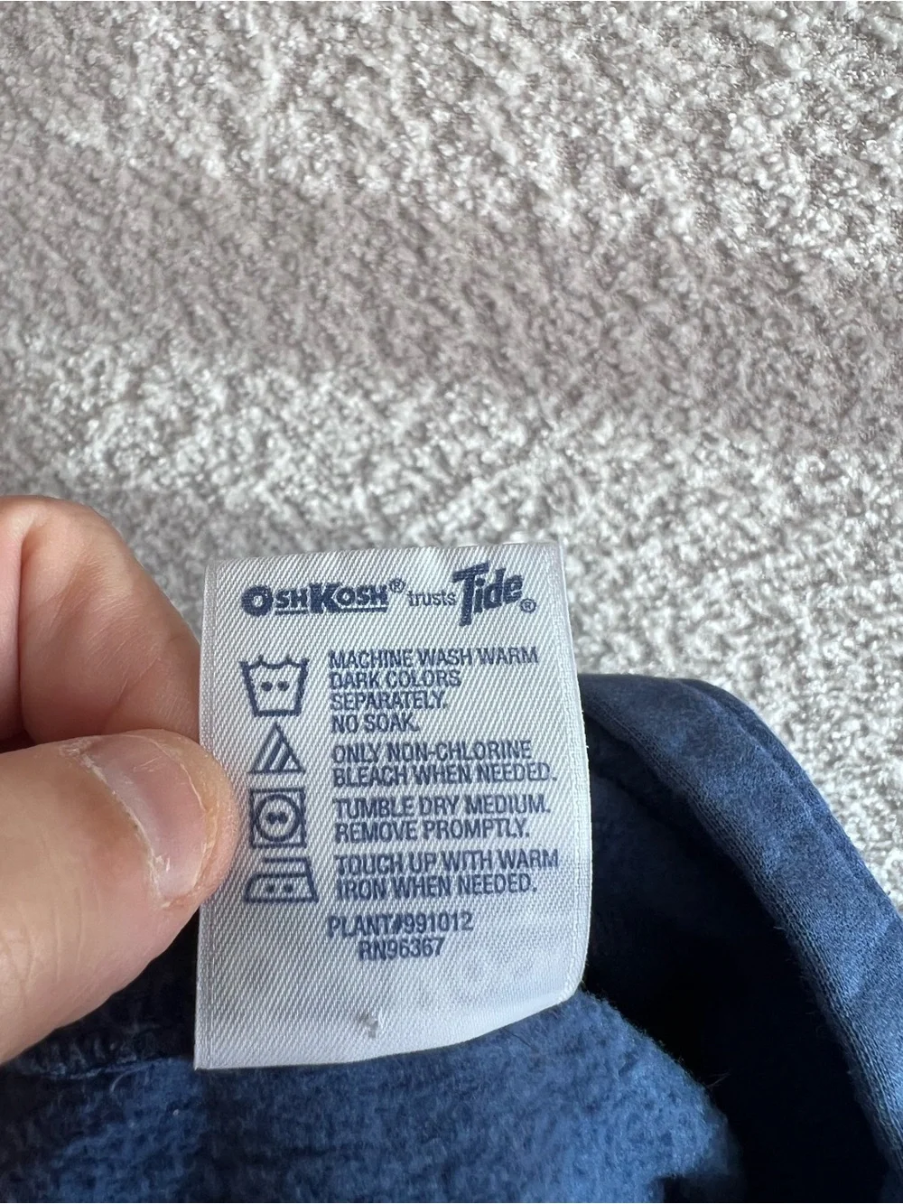 OshKosh Zip Up Vintage Toddler Sweatshirt Blue Hoodie Size‎ 4T
